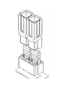 PC-BLU-T-PP Powerpole rojo